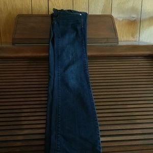 Flare dark blue jeans